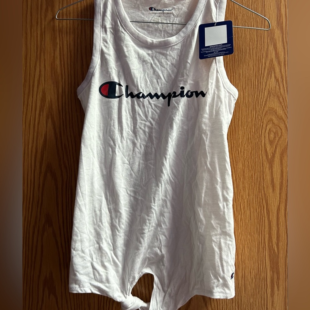 Champion White Sleeveless Shirt